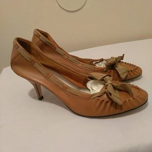Pelle Moda Tan Sheep Napa Heels Sz 10